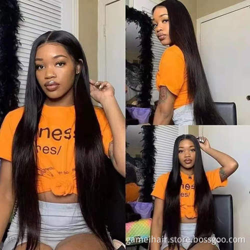 High Quality Raw Cambodian Hair Swiss Lace Wig For Black Women 100% Brazilian Virgin Cuticle Aligned Lace Front Human Hair Wig
